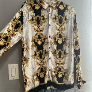 Zara Versace Print Button up